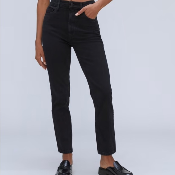 EVERLANE The Cheeky black Jean in coal 31” - Picture 2 of 15